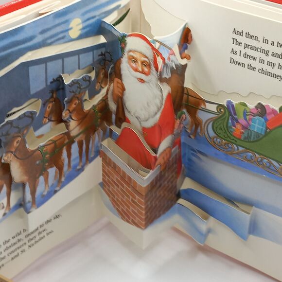 1991 Night Before Christmas POP-UP Book Clement Moore - Picture 5 of 9